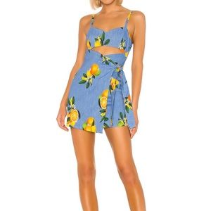 Haven Mini Dress in Sky Blue Citrus
